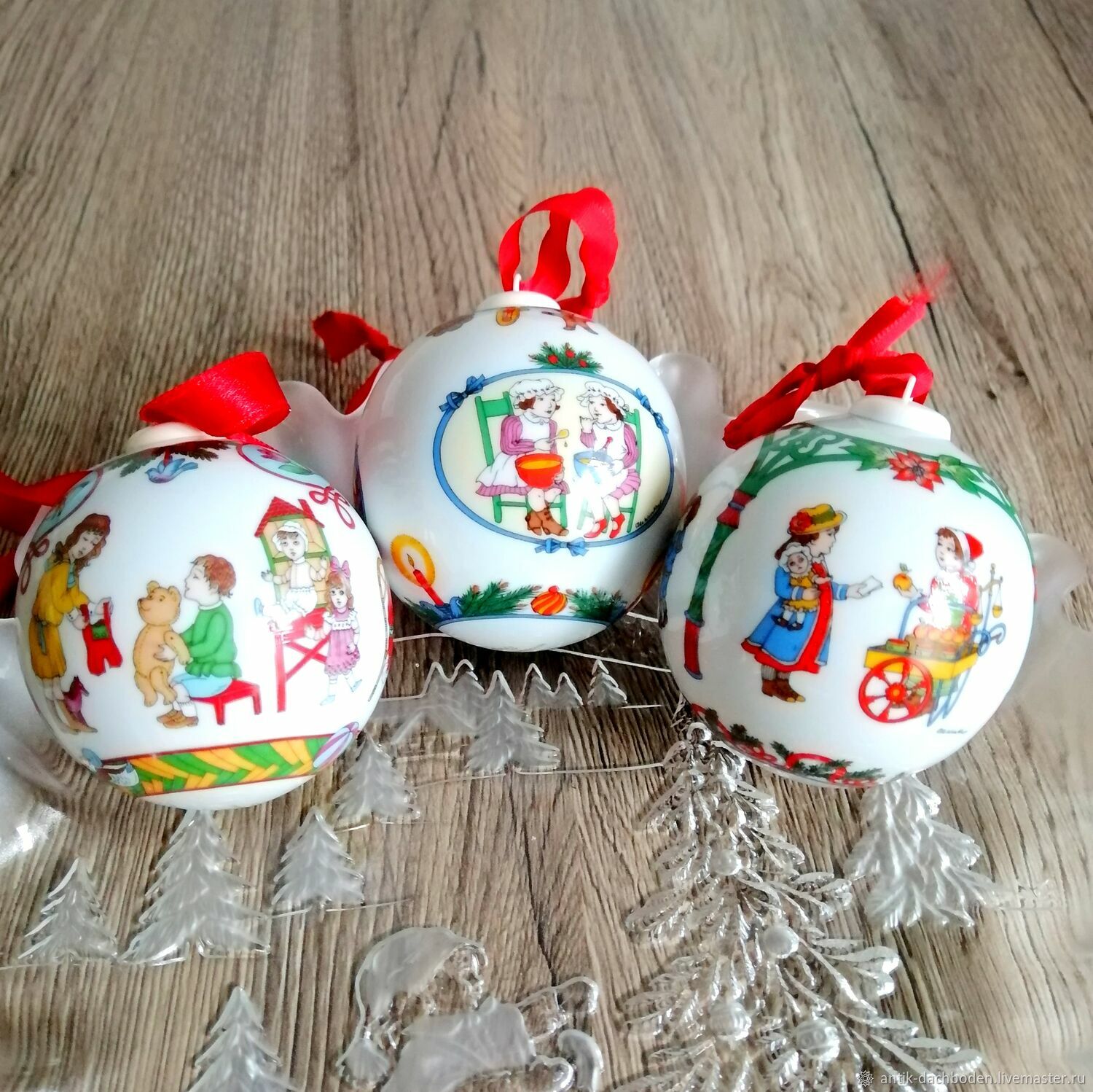 Винтаж: Рождественские фарфоровые шары, Hutschenreuther купить в ...