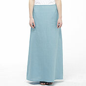 Одежда handmade. Livemaster - original item Basic A-line skirt made of 100% linen. Handmade.