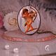  Mother of pearl pendant 'Cupid'. Lacquer miniature, Pendant, Moscow,  Фото №1