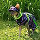 Cat clothes 'Jumpsuit with cap- Shards', Pet clothes, Biisk,  Фото №1