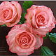 Order Roses from polymer clay. Picture&miniature lacquer painting. Livemaster. . Flowers Фото №3