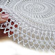 Napkin 40 cm white crocheted. Doilies. BarminaStudio (Marina)/Crochet (barmar). My Livemaster. Фото №4