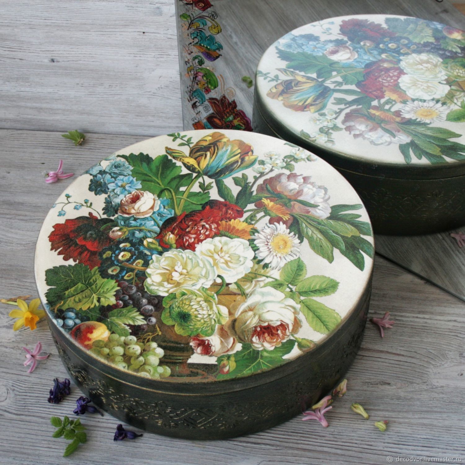 Большая шкатулка 30 см Роскошный букет купить в интернет-магазине ...