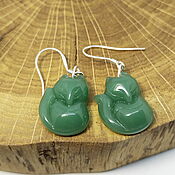 Украшения handmade. Livemaster - original item Fox Day Earrings (Green). Handmade.
