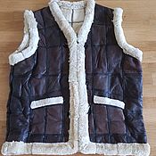 Одежда handmade. Livemaster - original item Men`s vest 64-66 natural sheepskin. Handmade.