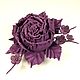 Dance Of The Roses. purple. Brooch - Flower is made of genuine leather. Brooches. ms. Decorator. My Livemaster. Фото №5