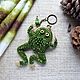 keychain: Frog from beads keychain-coin box. Key chain. SilkArt Tatyana. My Livemaster. Фото №6