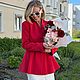 Жакет приталенный красный. Жакеты. LAMPASOVABRAND. Ярмарка Мастеров.  Фото №6