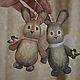 Christmas toys made of cotton wool Rabbit. Cotton wool toys for the new year. Christmas decorations. VeninnaS. Online shopping on My Livemaster.  Фото №2