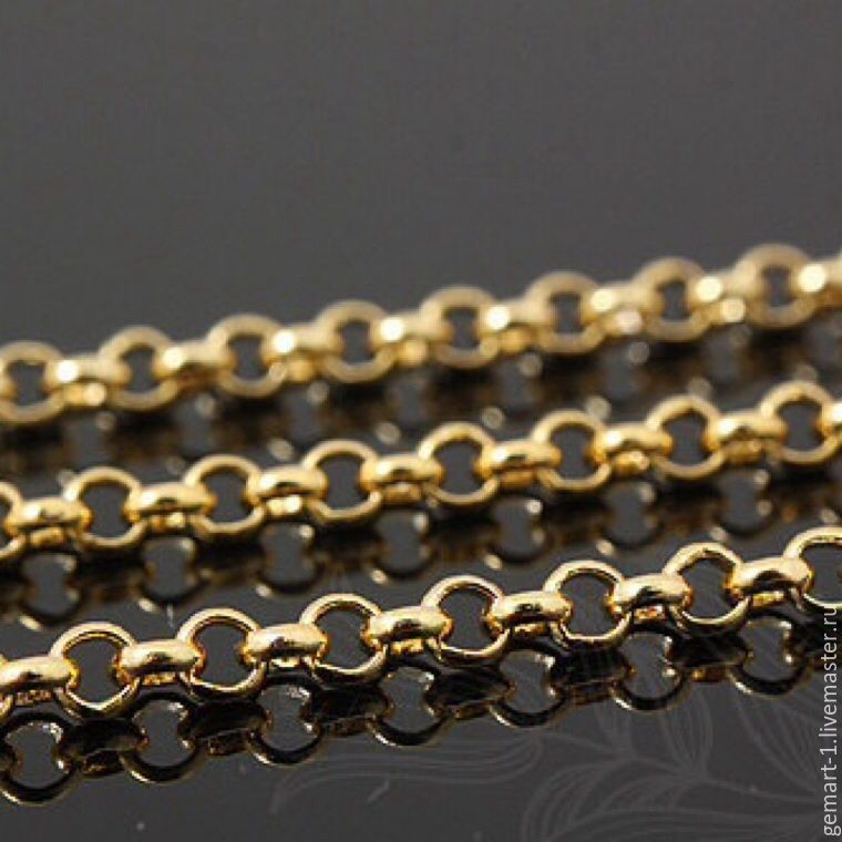 Rolo chain 2,5 mm,art.5-46 gilding, Chains, Vladivostok,  Фото №1