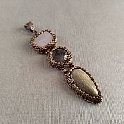 Украшения handmade. Livemaster - original item Natural stone pendant, Obsidian pendant, stylish pendant. Handmade.
