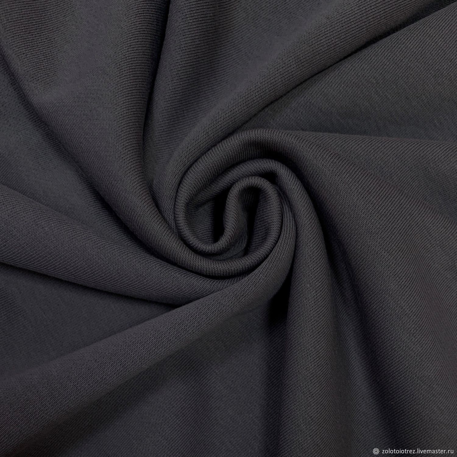 Футер трехнитка петельный «Темно-серый» купить в интернет-магазине ...