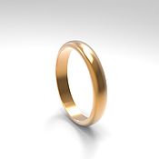 Свадебный салон handmade. Livemaster - original item Classic ring made of 585 gold (Ob17). Handmade.