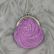 Сумки и аксессуары handmade. Livemaster - original item Knitted beaded handbag. Handmade.