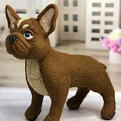 Куклы и игрушки handmade. Livemaster - original item felt toy: French bulldog. Handmade.
