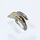 Calla ring in 925 sterling silver with black rhodium and gold plated IV0023, Rings, Yerevan,  Фото №1