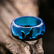 Украшения handmade. Livemaster - original item FOX wood and Epoxy resin ring. Handmade.