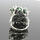 Jutropium ring with malachite made of 925 sterling silver PS0002. Rings. Sunny Silver. My Livemaster. Фото №6