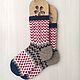 RussianSocks Вязаные носки из овечьей шерсти с зиг-загами, Носки, Москва,  Фото №1