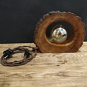 Для дома и интерьера handmade. Livemaster - original item Table lamp made of sawn wood in the Loft style with an Edison lamp. Handmade.