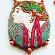 Portrait Laurel Embroidered Pendant. Pendant. ArtelL. My Livemaster. Фото №4