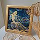 Mini oil painting 'Goldfish' gold for good luck, Pictures, Elektrostal,  Фото №1