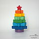 Pyramid Christmas tree rainbow 8 elements. Play sets. Very big ears (verybigears). My Livemaster. Фото №4