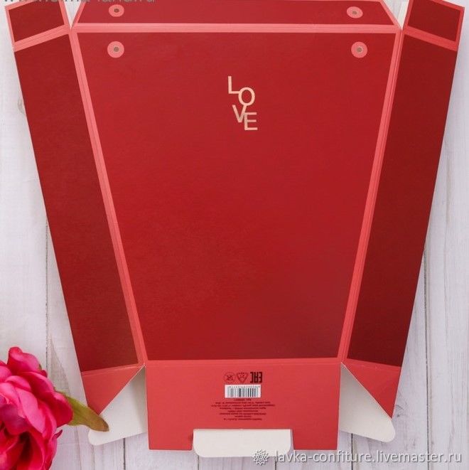 Коробка для цветов трапеция Красный купить в интернет-магазине Ярмарка ...