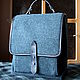 Men's bag "Alain" wool and leather. Men\'s bag. CRAZY RHYTHM (TP handmade). Online shopping on My Livemaster.  Фото №2