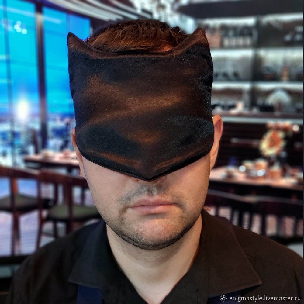 Batman mask, black gaming mask, Satin Mafia mask – купить на Ярмарке  Мастеров – TFK9YCOM | Table games, Novosibirsk