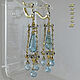 Order EMPIRE-Royal earrings 750 gold, diamonds, sapphires, topaz. VIDEO. MaksimJewelryStudio. Livemaster. . Earrings Фото №3