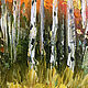 Birch trees, autumn landscape, autumn forest painting. Pictures. myfoxyart (MyFoxyArt). My Livemaster. Фото №6