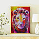 Lion oil painting Zodiac Gift to a man. Pictures. Svetlana Samsonova. My Livemaster. Фото №4