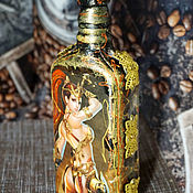 Посуда handmade. Livemaster - original item Bottle with decor 
