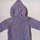 Order Cardigan: Children's knitted blouse with a hood made of wool lilac. Knit for you (Irina). Livemaster. . Childrens cardigan Фото №3