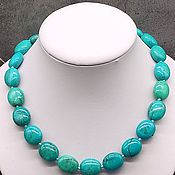 Работы для детей, handmade. Livemaster - original item Beads natural stone turquoise. Handmade.