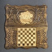 Активный отдых и развлечения handmade. Livemaster - original item Backgammon hand-carved 