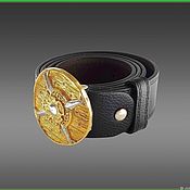 Аксессуары handmade. Livemaster - original item Belt with buckle for men z10509. Handmade.