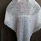 7t. Thin downy polushalok, openwork kerchief. White, knitted. Shawl. Shawls1. orenbur (Orenbur). My Livemaster. Фото №6