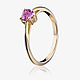 Необычное помолвочное кольцо с розовым сапфиром SAPPHIRE HEART RING, Кольцо помолвочное, Москва,  Фото №1