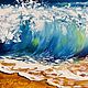 Oil painting with sea. Seascape with foam. Pictures. Zabaikalie. Online shopping on My Livemaster.  Фото №2
