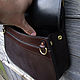 Hunting bag leather, yet feels the mod.2 Dark. Gifts for hunters and fishers. Labour. My Livemaster. Фото №5