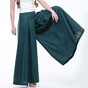 Одежда ручной работы. Ярмарка Мастеров - ручная работа Skirt-pants made of 100% linen. Handmade.