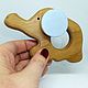Teething toy wooden Elephant. Teethers and rattles. Shop Grizunok teether. My Livemaster. Фото №4