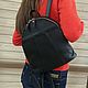 Backpack small black genuine leather. Backpacks. alekseevaksenia. Online shopping on My Livemaster.  Фото №2