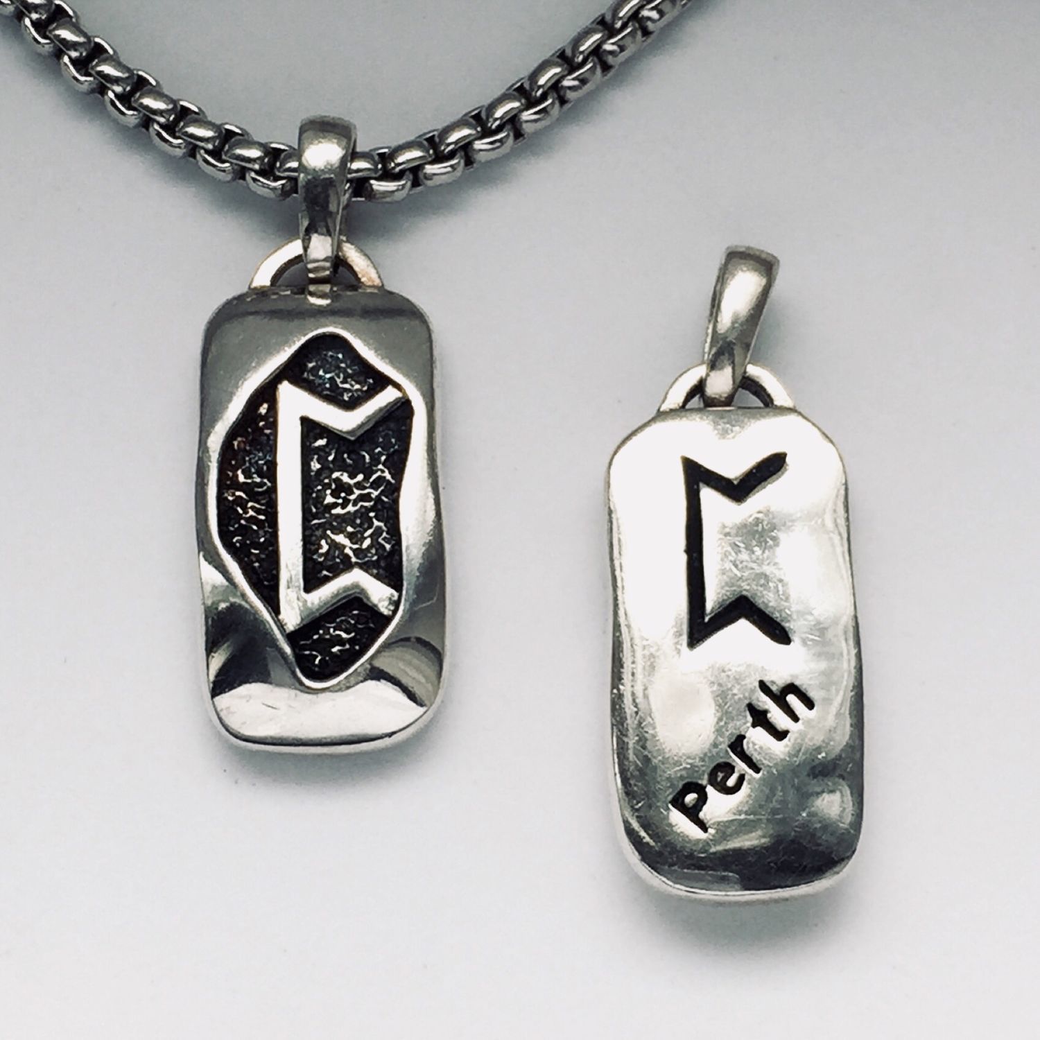 Perth Rune Amulet Magic And Transformation Pendant Silver Charms Talismans Amulets Handmade Livemaster Perth Rune Amulet