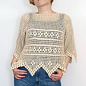 Одежда handmade. Livemaster - original item Fillet blouse Lovely corners. Handmade.