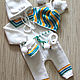 Set Fun полоска1. Baby Clothing Sets. Klubok. Online shopping on My Livemaster.  Фото №2