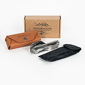 Сувениры и подарки handmade. Livemaster - original item Multitool hiking (5 in 1) in a leather case. Handmade.