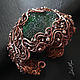 Bracelet with stone uvarovit metal copper ' Mistress', Hard bracelet, St. Petersburg,  Фото №1